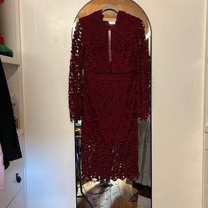 Bardot dress, dark red, size 6 - small. Worn once EUC